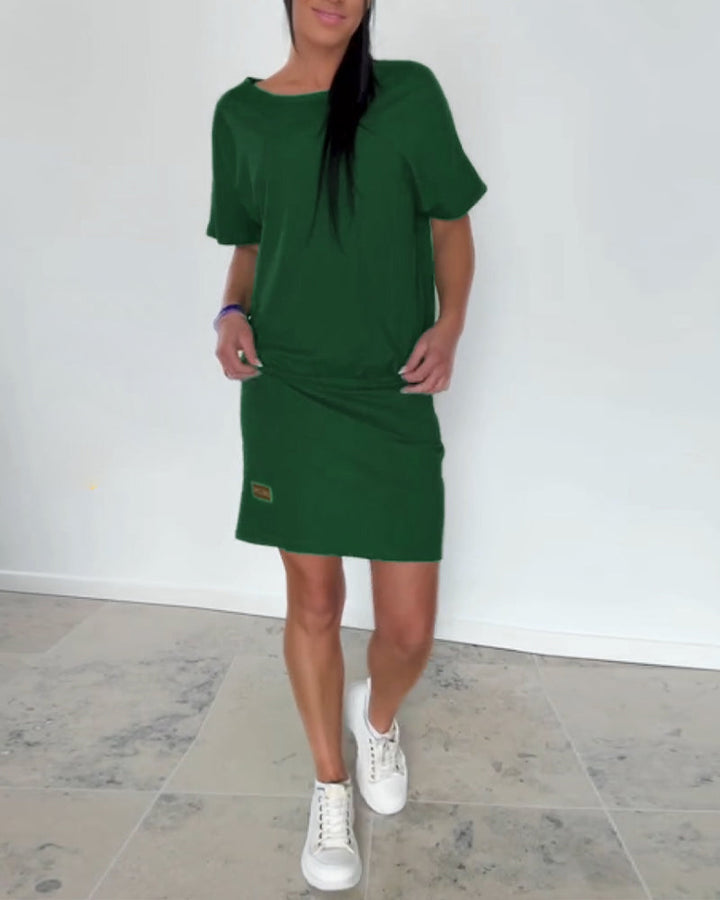 Klänning Elegant Casual Solid Färg