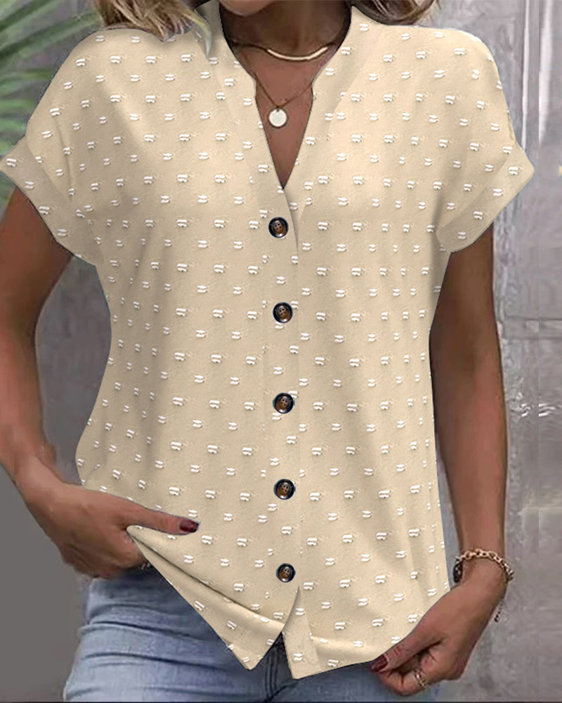 Blus Med Drop Shoulder I Blått