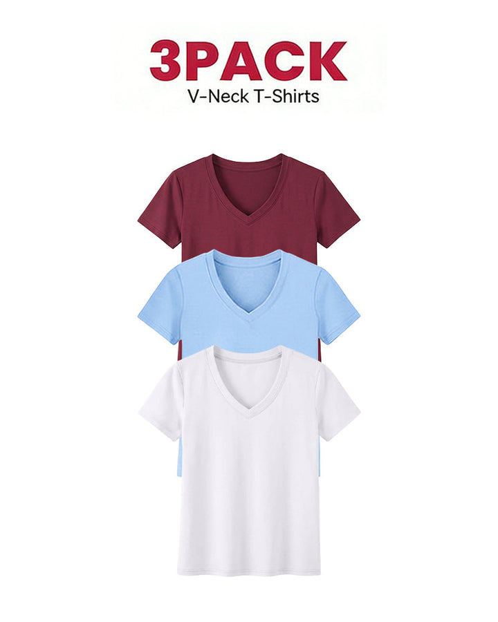 1/3-Pack Bekväma Basic T-Shirts För Kvinnor