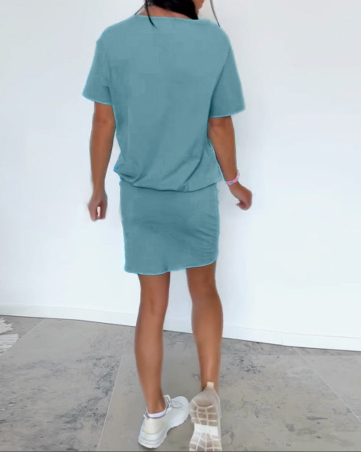 Klänning Elegant Casual Solid Färg