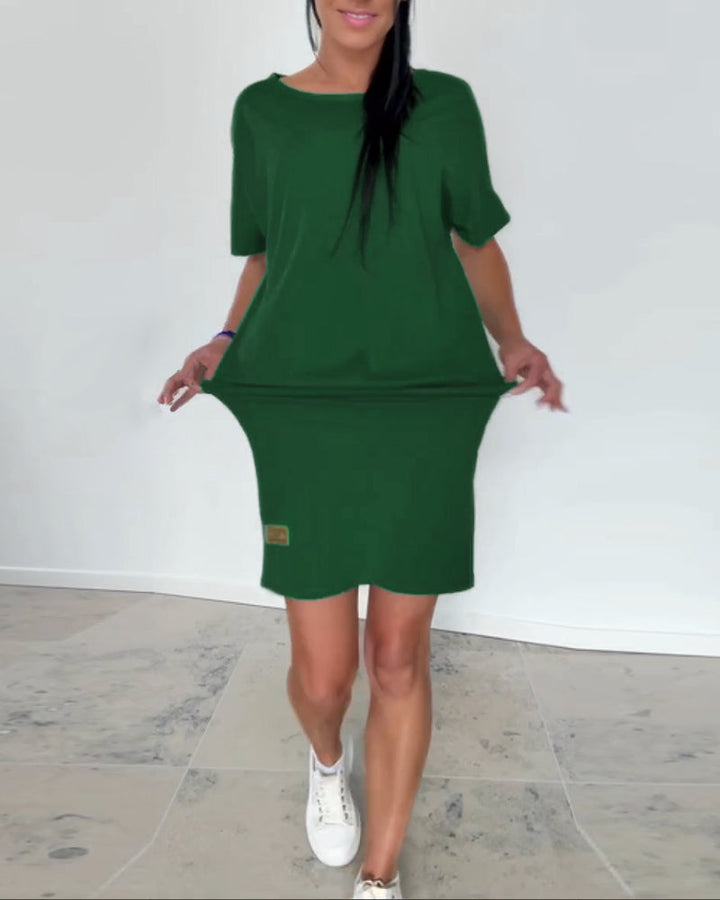 Klänning Elegant Casual Solid Färg