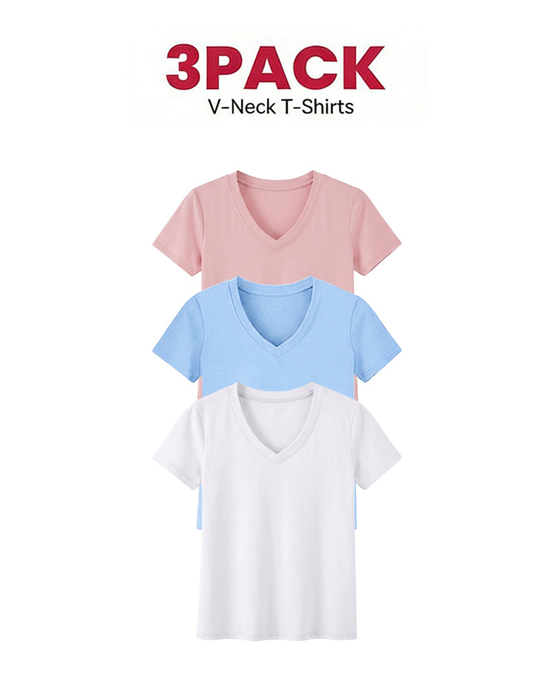 1/3-Pack Bekväma Basic T-Shirts För Kvinnor