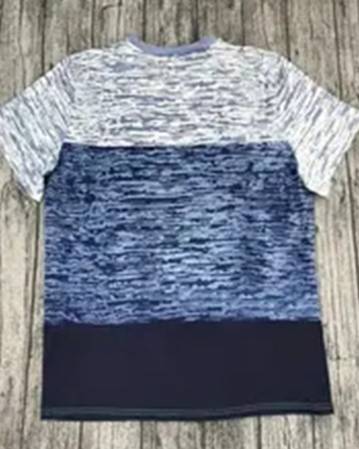 T-shirt Rundhals Kortärmad Kontrastfärg