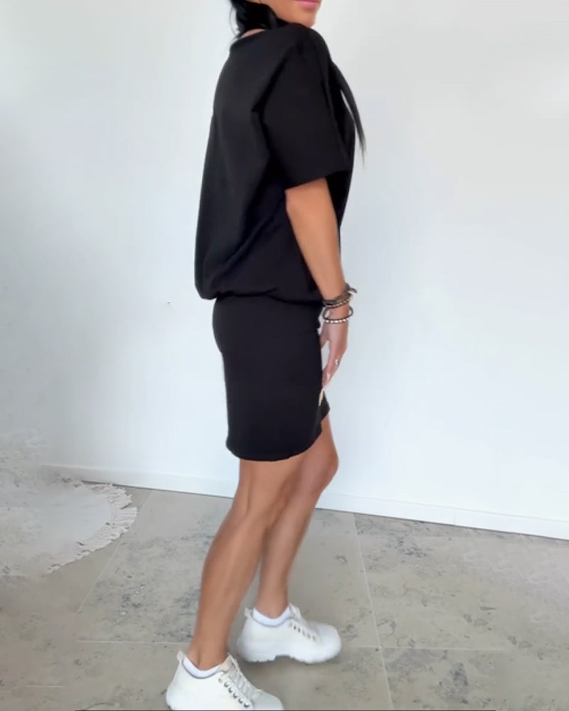 Klänning Elegant Casual Solid Färg