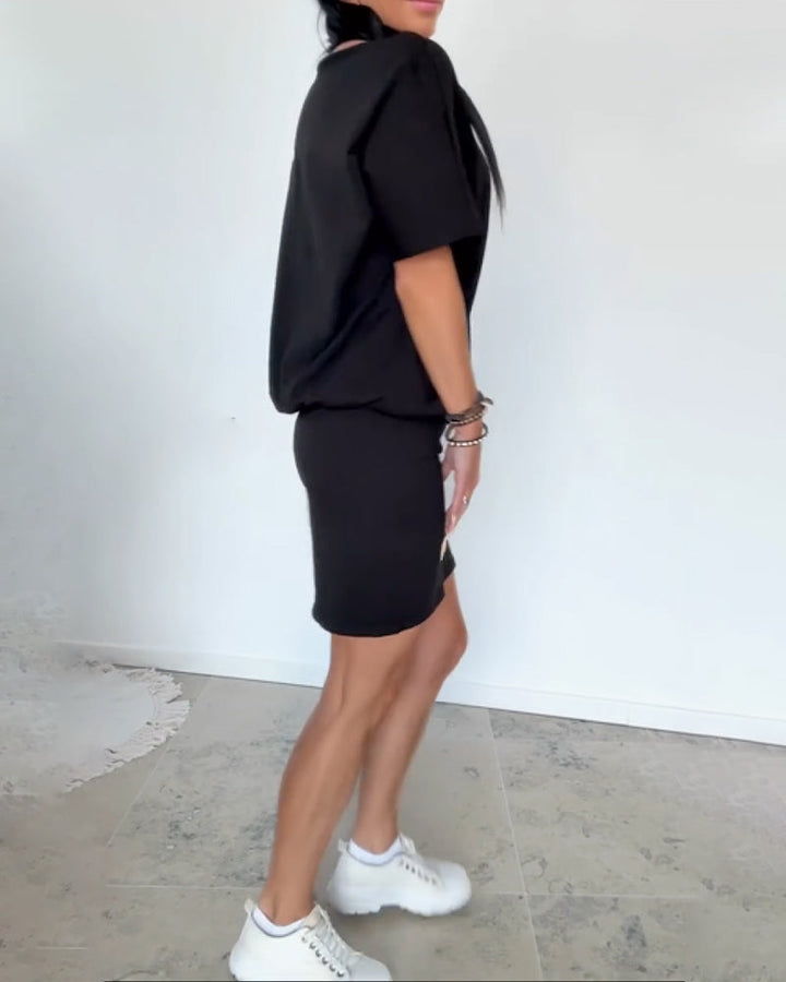 Klänning Elegant Casual Solid Färg