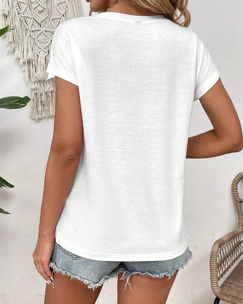 T-Shirt Rund Hals Urholkat Stick