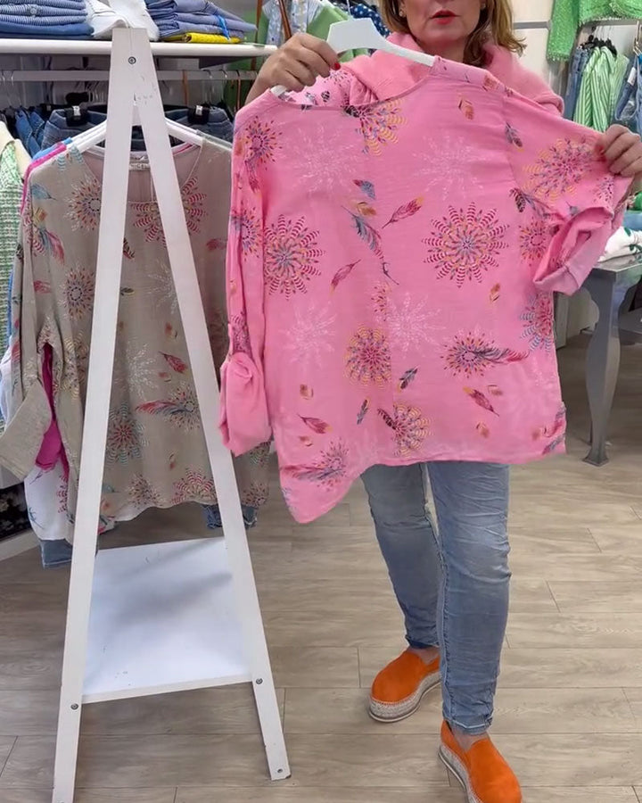 T-Shirt Långärmad Tryckt