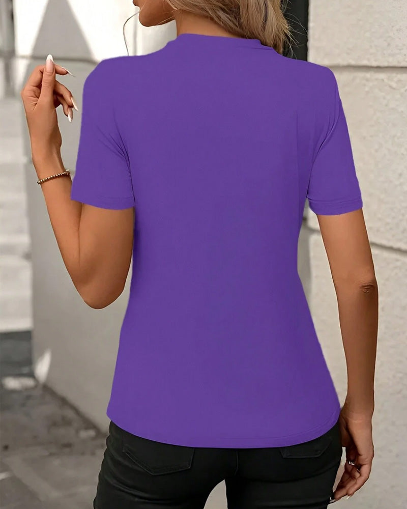 T-Shirt Rund Hals Enfärgad Slim Fit