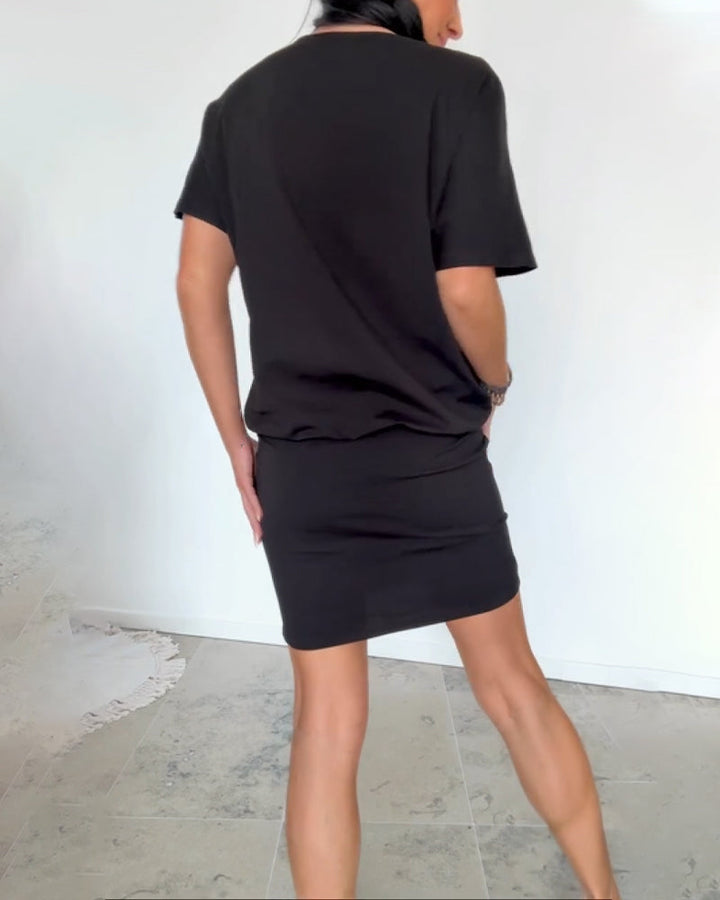 Klänning Elegant Casual Solid Färg