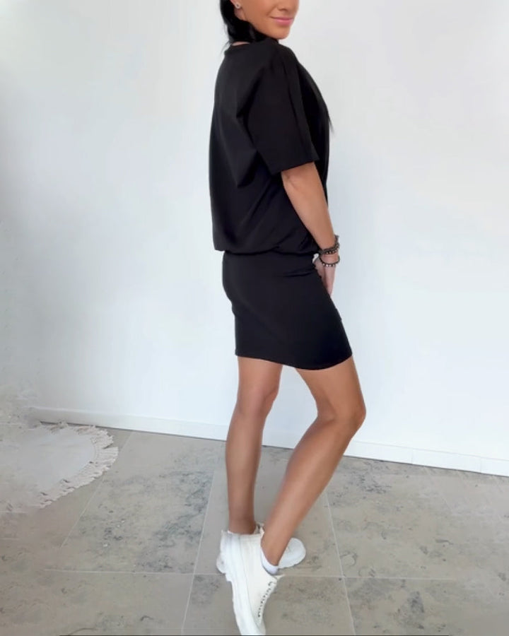 Klänning Elegant Casual Solid Färg