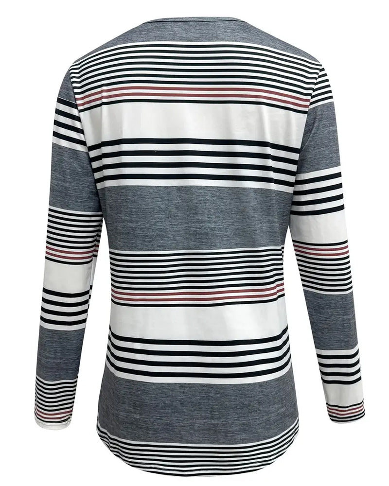 T - Shirt Med Ristningar För Casual Klädsel