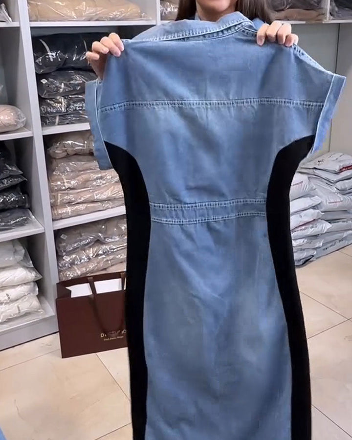 Klänning Casual Denim Lappverk