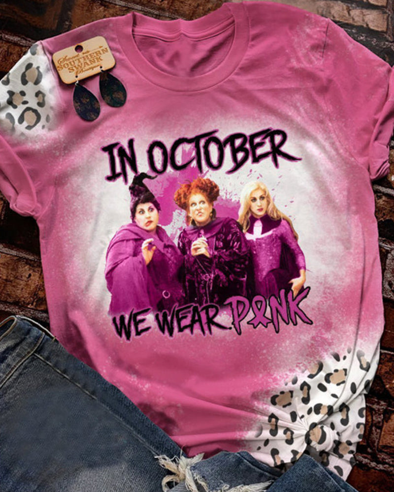 Halloween t-shirt med häxtryck